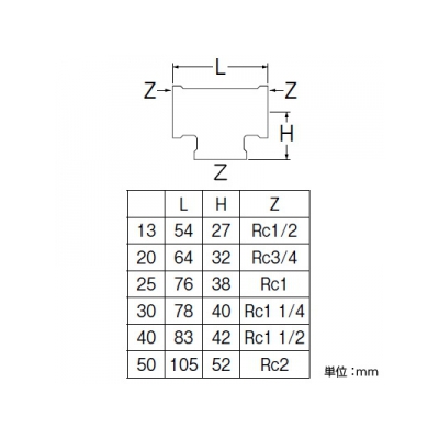 三栄水栓製作所 砲金チーズ 呼び13(Rc1/2) 青銅製  T770-13 画像2