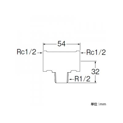 三栄水栓製作所 砲金メンオンチーズ 呼び13(Rc1/2)×13(Rc1/2)×13(R1/2) 青銅製  T772-13 画像2