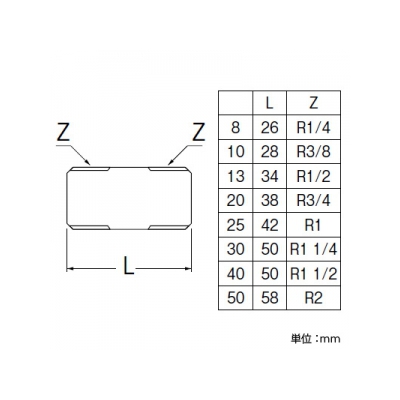 三栄水栓製作所 ステンレス丸ニップル 呼び50(R2) SUS304製  TS205-50 画像2