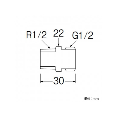 三栄水栓製作所 ステンレスフレキニップル 呼び13(R1/2)×13(G1/2) SUS304製  TS20-13 画像2