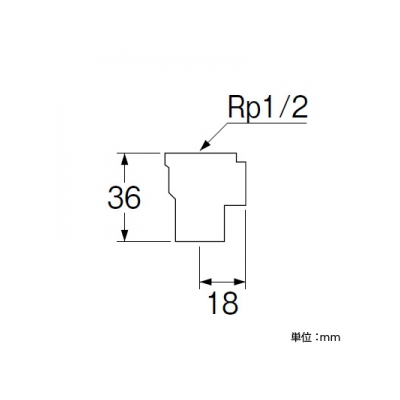 三栄水栓製作所 銅管座付水栓ソケット 呼び13(Rp1/2)×15.88 青銅製  T520-13X15.88 画像2