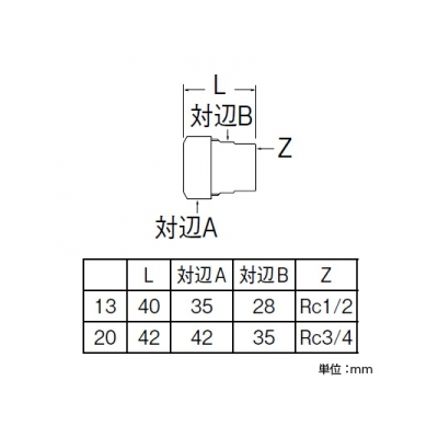 三栄水栓製作所 ポリパイジョイント1種メス 呼び13(Rc1/2) 青銅製  T61A-1-13 画像2