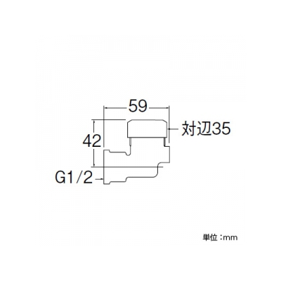 三栄水栓製作所 ポリパイ座付水栓エルボ1種 呼び13(G1/2) 青銅製  T631A-1-13 画像2