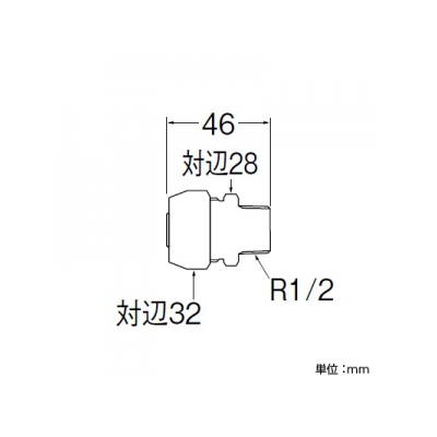 三栄水栓製作所 ポリパイジョイント1種オス 呼び13(R1/2) 黄銅製  T60-1-13_ 画像2