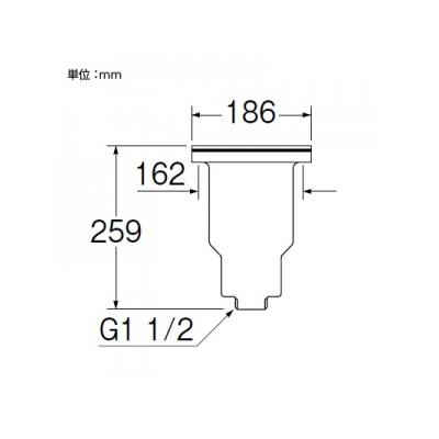 三栄水栓製作所 流し排水栓DS キッチン用 取付(ネジ径162) ポリプロピレン製  H650 画像2