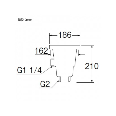 三栄水栓製作所 流し排水栓 キッチン用 二槽シンク用 取付(ネジ径162) ポリプロピレン製  H6521 画像2