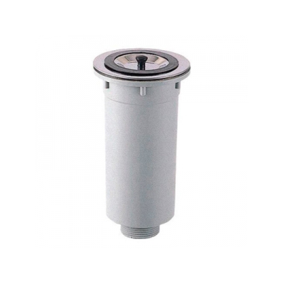 三栄水栓製作所 カゴ付流し排水栓 キッチン用 取付(ネジ径87) ABS樹脂製  H65