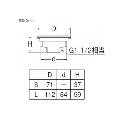 三栄水栓製作所 流し排水栓 キッチン用 水止め機能付 取付(G1 1/2相当) 直径71mm ステンレス製  PH62-S 画像3