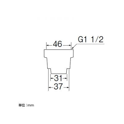 三栄水栓製作所 排水ホースナット キッチン用 流し排水栓ネジに接続するタイプ 呼び31×G1 1/2 ABS樹脂製  PH62-82-40 画像2