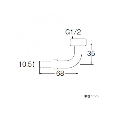 三栄水栓製作所 ペアホースL金具セット バスルーム用 T4205-86-10A×20用  T4215-14S-10A 画像2