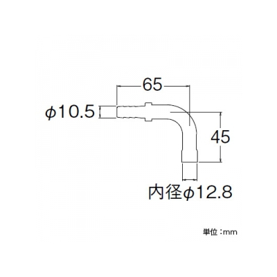 三栄水栓製作所 ペア樹脂管銅管L金具セット バスルーム用 10A樹脂管と径12.7銅管接続用  T421-15S-10AX12.7 画像2