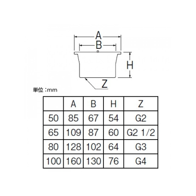 三栄水栓製作所 親子共栓 バスルーム用 呼び50(G2) 本体:ステンレス製、栓:NBR製  H220-50 画像3