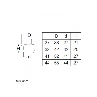 三栄水栓製作所 バス用ゴム栓 バスルーム用 呼び44 黄銅、EPDM製  PH270F-44 画像2