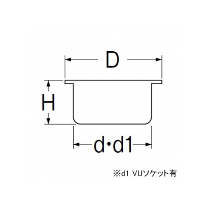 三栄水栓製作所 兼用目皿 排水用品 VP・VUパイプ兼用 接着式 呼び:65  H410B-65 画像2