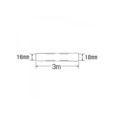 三栄水栓製作所 ドレンホース 空調部品 延長用 接続部外径16・18mm用  PH992-1-3 画像3