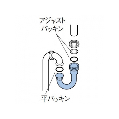 三栄水栓製作所 トラップ用U管 洗面所用 金属製SトラップおよびPトラップ用 パイプ径:25mm  PH70-67-25 画像2