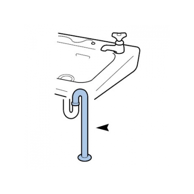 三栄水栓製作所 Sパイプ 洗面所用 金属製Sトラップ用 パイプ径:25mm 長さ:517mm  H70-66-25X517 画像2
