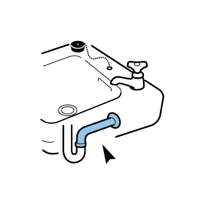 三栄水栓製作所 Pパイプ 洗面所用 金属製Pトラップ用 パイプ径:25mm 長さ:150mm  H71-66-25X150 画像2