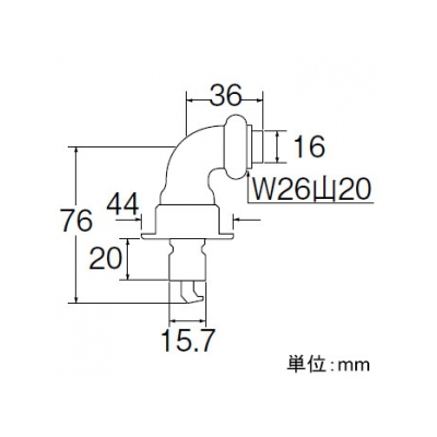 三栄水栓製作所 洗濯機用L型ニップル ネジサイズ:W26山20 自動ストップ機能付  PY12-40X 画像2