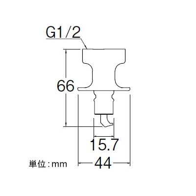 三栄水栓製作所 洗濯機用ニップル カップリング水栓用 ネジサイズ:G1/2 自動ストップ機能付  PT3360 画像2