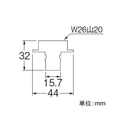 三栄水栓製作所 洗濯機用ニップル ネジサイズ:W26山20  PT331T 画像2