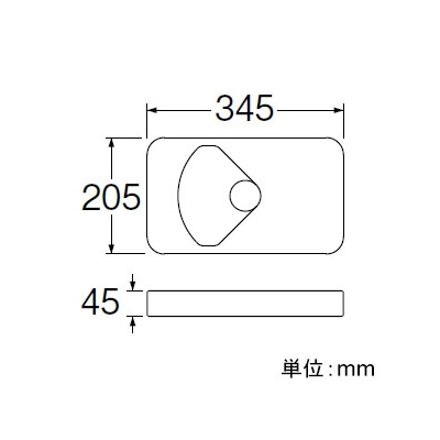 三栄水栓製作所 ミニパン用フタ 洗濯機用 H543F-340用 寸法:345×205mm  H543F1-340 画像2