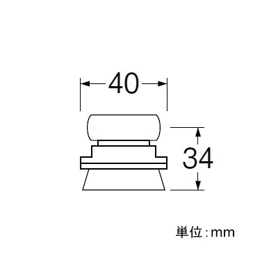 三栄水栓製作所 小便器スパッド トイレ用 外径:40mm 高さ:34mm  H80-6-16_ 画像2