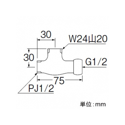 三栄水栓製作所 分岐金具 水栓部品 トイレ用 洗浄便座用  PB19-13 画像3