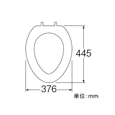 三栄水栓製作所 前丸便座用座 トイレ用 PW903補修用座 幅:376mm 奥行:445mm アイボリー  PW903-2-I 画像4