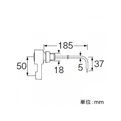 三栄水栓製作所 PCロータンクレバー トイレ用 レバーからフロートまで:185mm  PH84-12XL 画像3