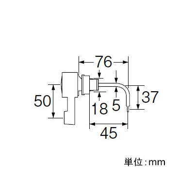 三栄水栓製作所 PCロータンクレバー トイレ用 レバーからフロートまで:76mm  PH84-12X 画像3