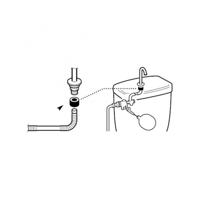 三栄水栓製作所 ロータンク連結パッキン トイレ用 TOTO社製ロータンクボールタップと手洗ノズルの接続用  PP43-47 画像2