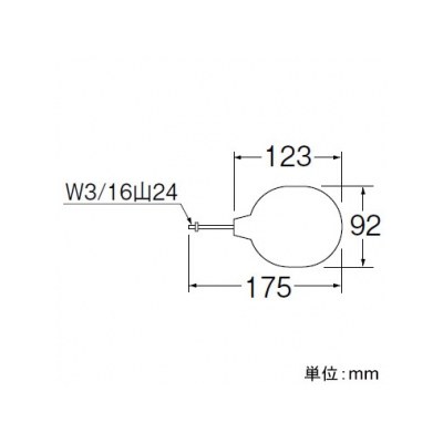 三栄水栓製作所 ロータンクポリ玉セット トイレ用 全長:175mm  PV45-84X 画像2