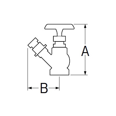 三栄水栓製作所 差込45°消火栓 圧力0.5MPa用 呼び:25  V18-25 画像3