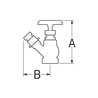 三栄水栓製作所 差込45°消火栓 圧力0.5MPa用 呼び:50  V18-50 画像3