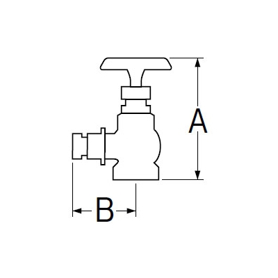 三栄水栓製作所 差込90°消火栓 圧力0.5MPa用 呼び:25  V19-25 画像3