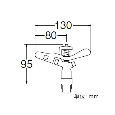 三栄水栓製作所 フルサークルスプリンクラー上部 ガーデニング 360°散水 口径:4.0×2.4mm  C52F-13 画像3