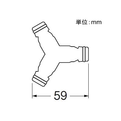 三栄水栓製作所 Y型ニップル ガーデニング 潅水ホース用ワンタッチ接手  EC12-230 画像3