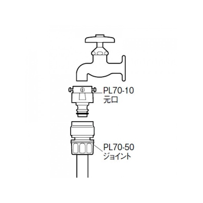 三栄水栓製作所 ジョイント ガーデニング 適合ホース内径:12～15mm  PL70-50 画像3