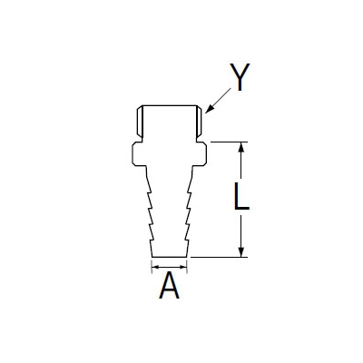 三栄水栓製作所 ホースニップル 配管用品 呼び:10 ホース接続部直径:10.5mm  T28-10X10.5 画像2