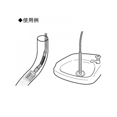 三栄水栓製作所 パイプクリーナー(ブラシ付) メンテナンス用品 スパナ付 長さ:3m  PR802-3 画像4