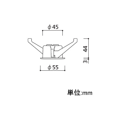 オーデリック LEDダウンライト SGⅠ形 埋込穴φ50 LED1灯 配光角:21° 非調光 本体色:マットホワイト 昼白色タイプ 5000K  OD250111 画像3