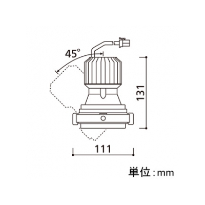 オーデリック LEDマルチユニバーサル M形 CDM-T35Wクラス 高彩色タイプ ナロー配光 連続調光 本体色:オフホワイト 白色タイプ 4000K  XS412301H 画像2