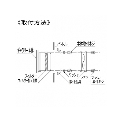 篠原電機 連結式プラスチックギャラリー 屋内用 ABS樹脂製 黒色  GP-9 画像2