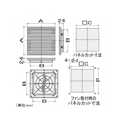 篠原電機 プラスチックギャラリー GPCシリーズ ABS樹脂製 黒  GPC-9B 画像3