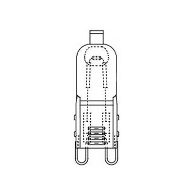 三菱 ミラー無しラインボルトハロゲンランプ 《ハロピン(HALOPIN)》 110V 25W フロストタイプ G9口金 JD110V25W/F/G9/P2