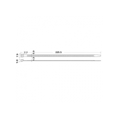 エスケイ工機 スーパーグレード サニークイック 超耐候性 全長222.5mm 幅5.0mm 100本入り  PK-220SW 画像2