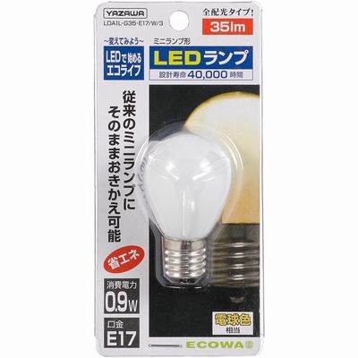 YAZAWA(ヤザワ) 【生産終了】S35形LEDランプ電球色E17ホワイト LDA1LG35E17W3