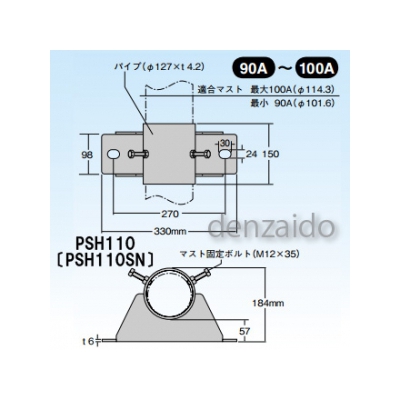 マスプロ  PSH110+ソコイタ