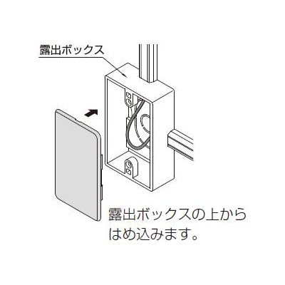 マサル工業 露出ボックス用カバー 2個用 グレー 《ニュー・エフモール付属品》  SFBC21 画像4